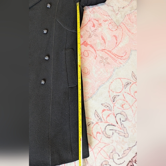 Marc Jacobs Black Double-Breasted Long Coat Size 4 - Picture 10 of 10